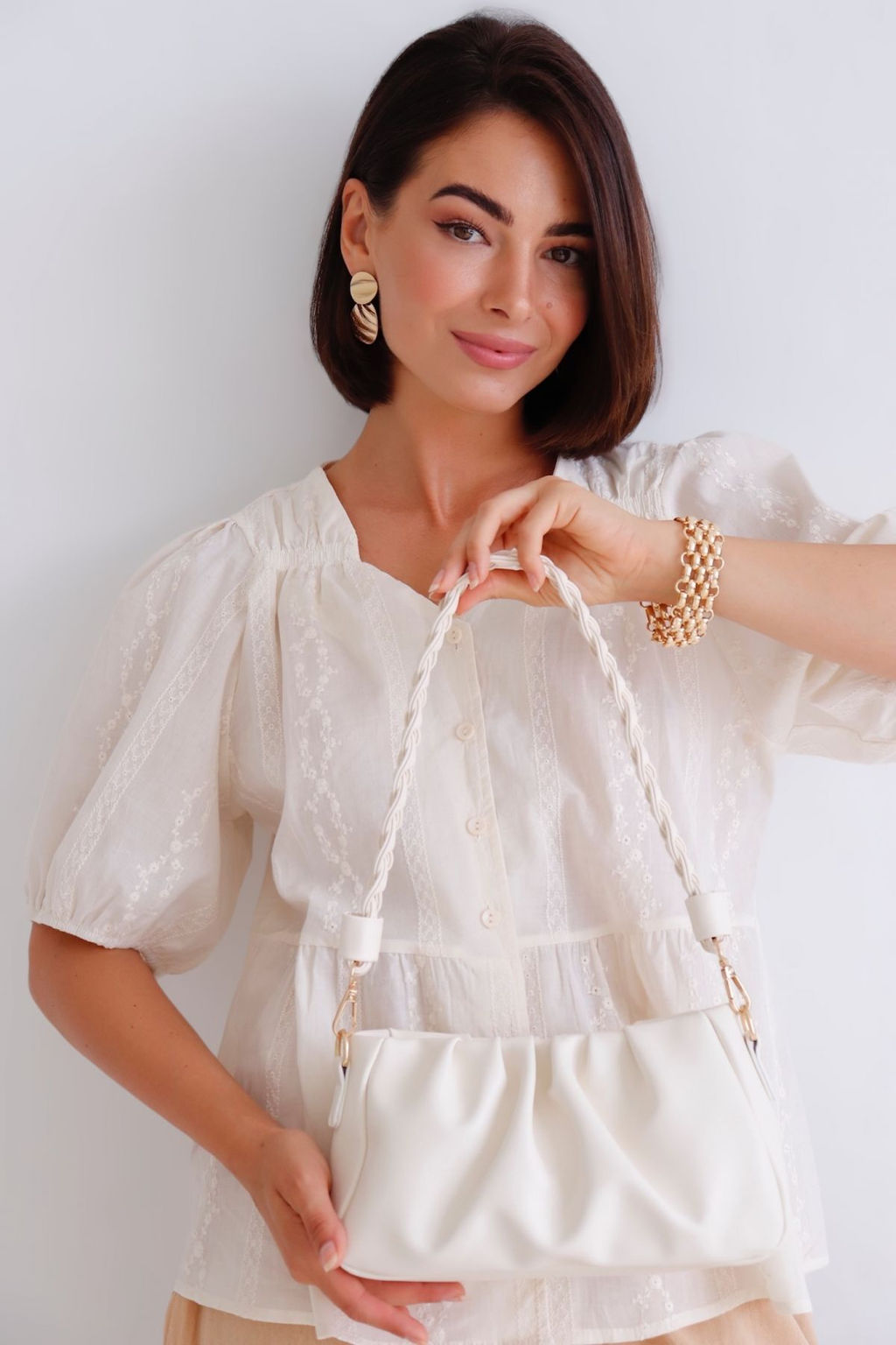 Martichelli Блуза кремовая  фото 2