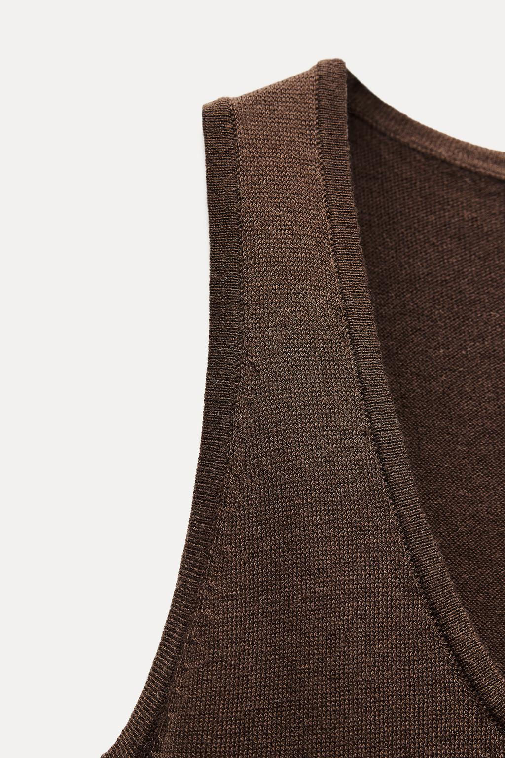 PLAIN KNIT SLEEVELESS TOP - Zara фото 8