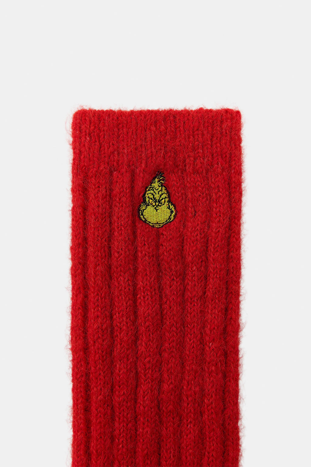 GRINCH EMBROIDERED TALL SOCKS