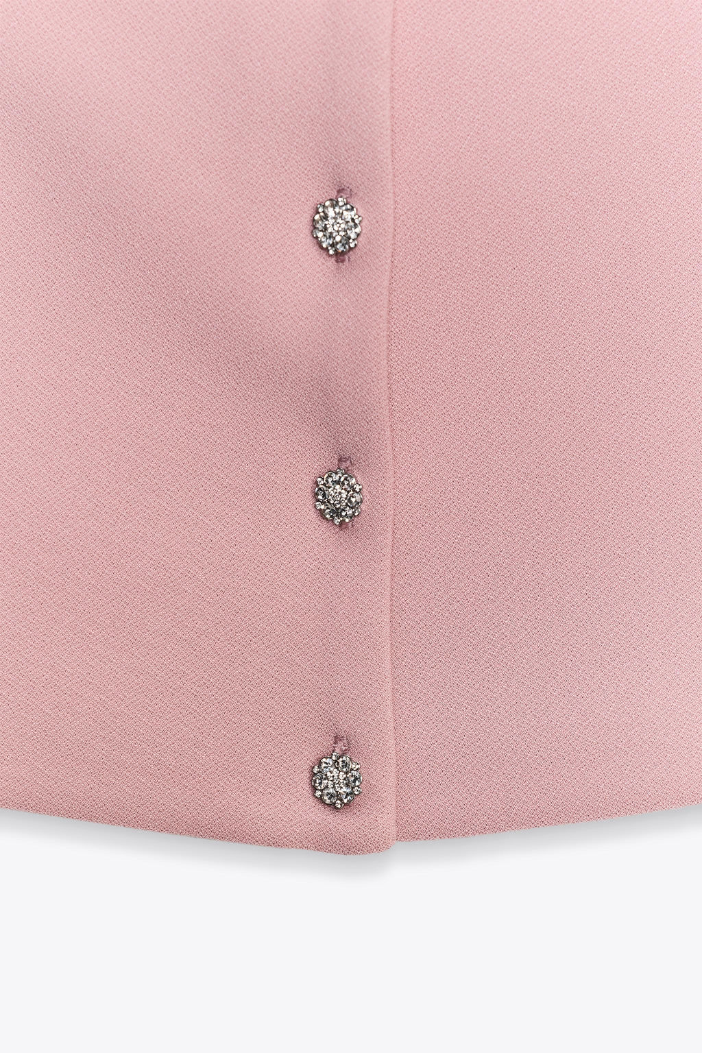 CREPE TOP WITH GEM BUTTONS - Zara фото 6