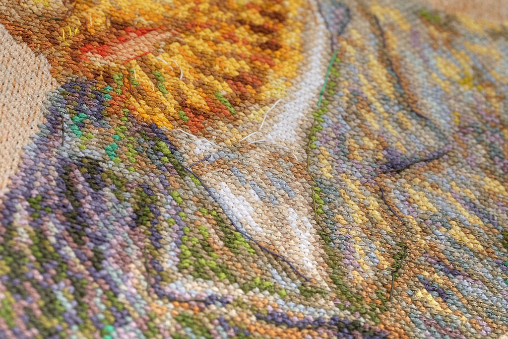 Набор для вышивания PANNA Золотая серия MET-7365 Автопортрет в соломенной шляпе 21.5 х 27 см