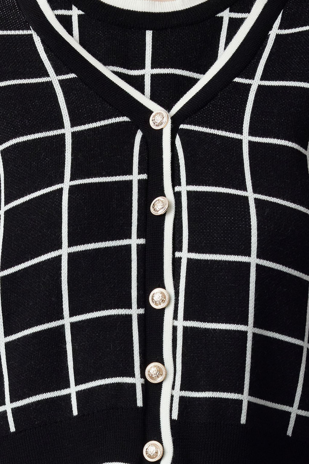 Siyah Ekose/Kareli Set Urun Triko H?rka TWOAW25HI00299 - Trendyolmilla фото 3