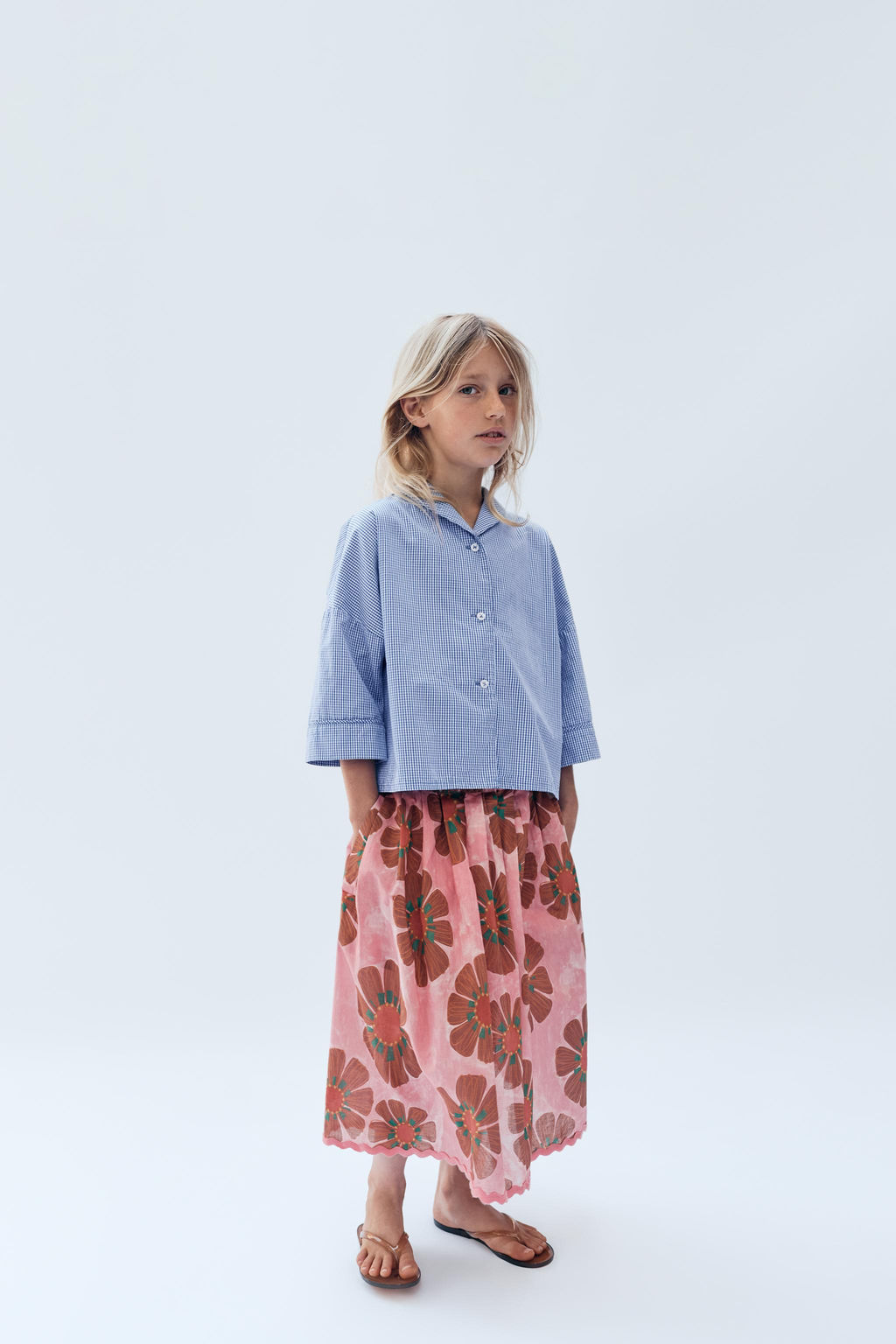 6-14 A?OS/ FALDA MIDI ESTAMPADO FLORES LIMITED EDITION / Estampado - Zara фото 4