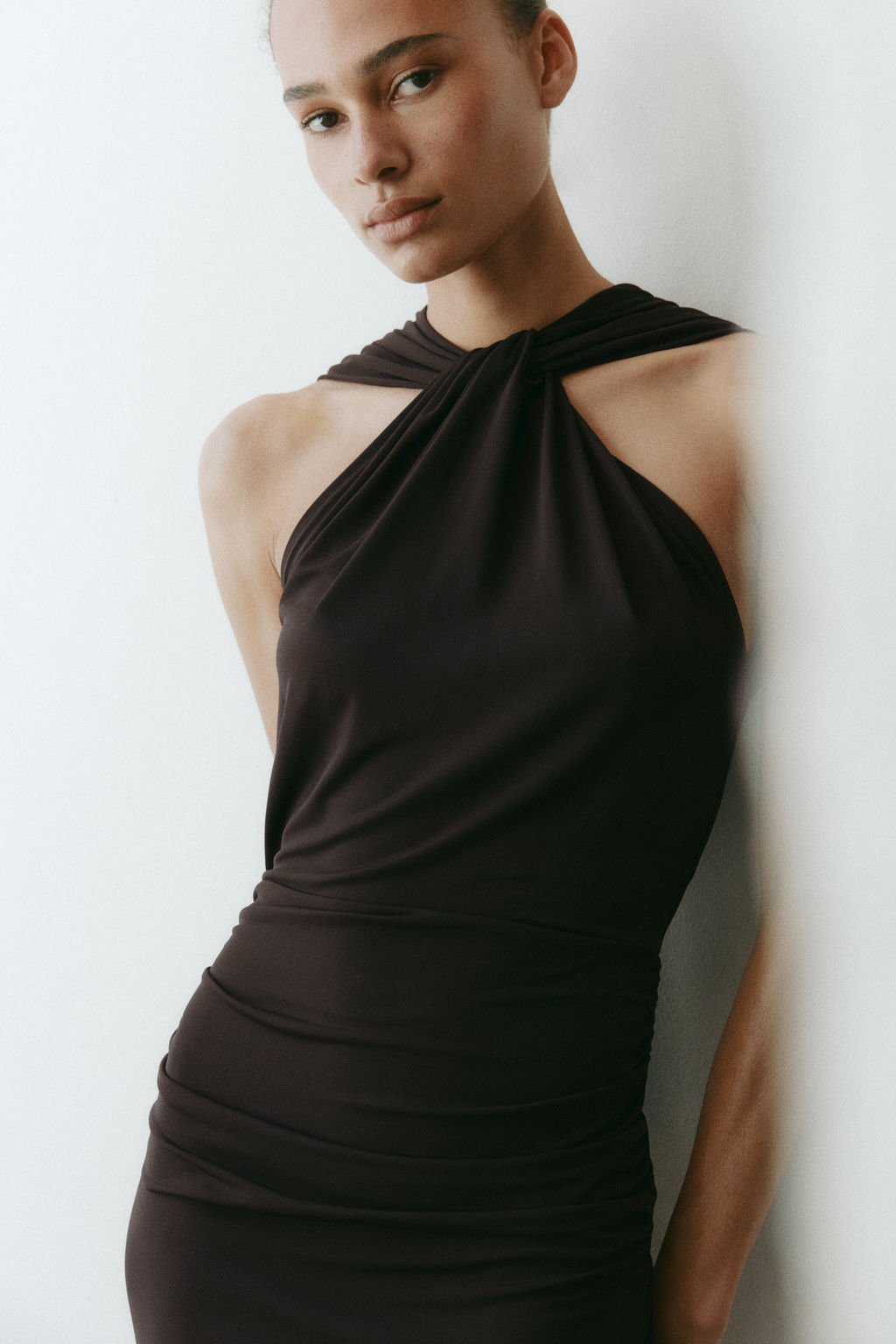 Vestido drapeado de punto - H&m фото 4
