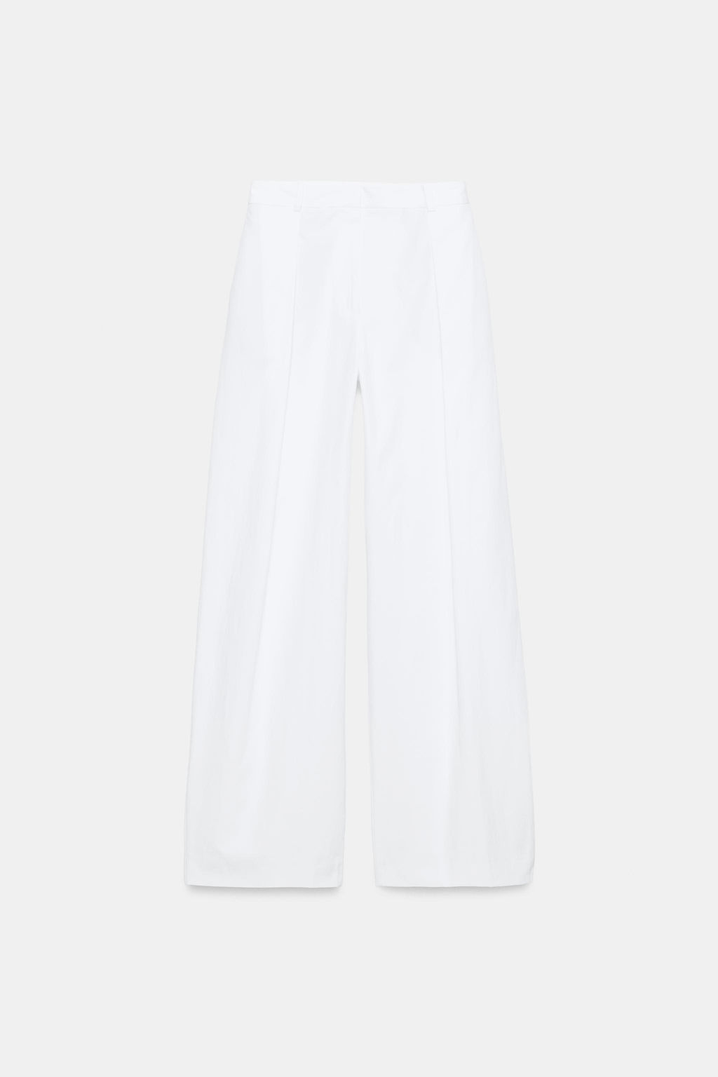 PANTAL?N POPEL?N PINZAS / Blanco - Zara фото 6