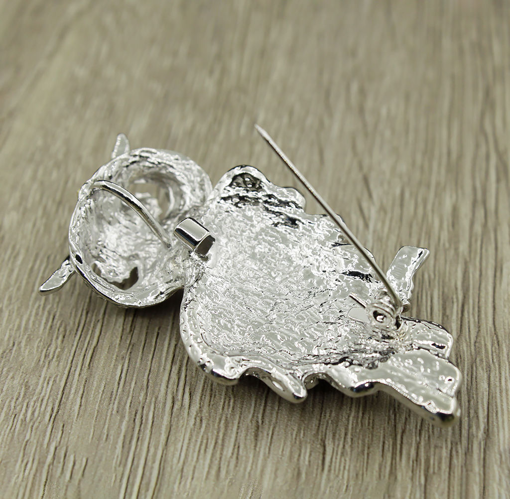 Брошь "Ученый филин" перламутр гелиотис