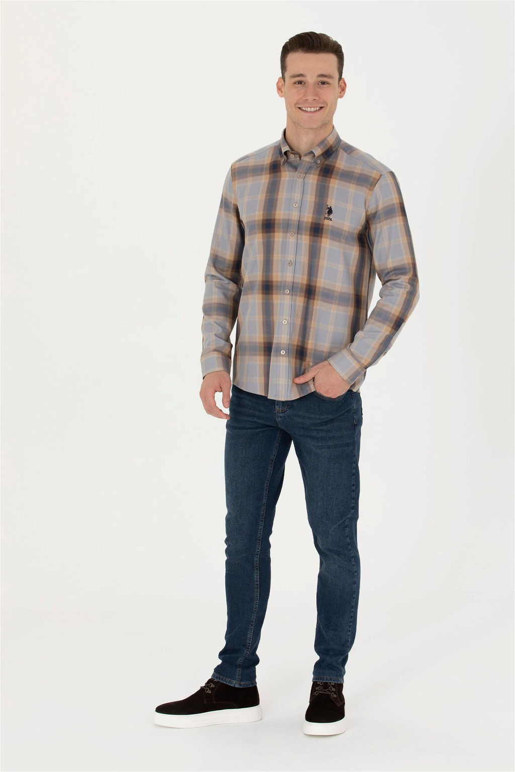 Мужские синие джинсовые брюки - U.s. polo assn фото 3