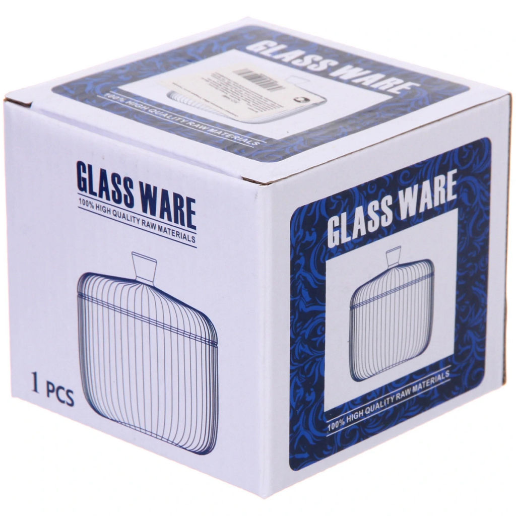 Сахарница стеклянная 300мл "Сладкая мечта" полоска