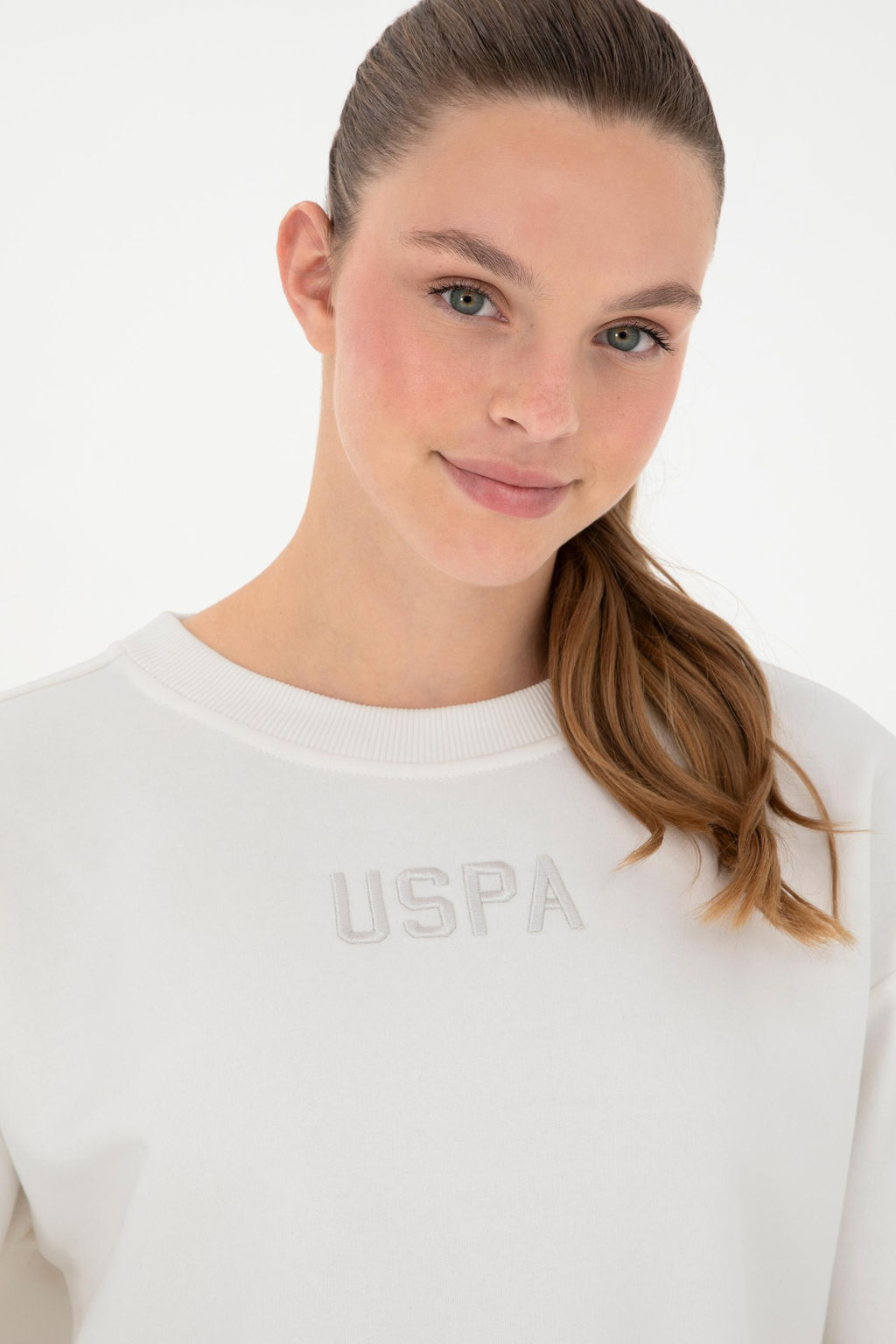 Женский свитшот цвета экрю Неожиданная скидка в корзине - U.s. polo assn фото 2