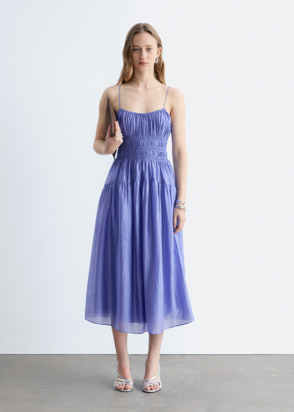 Vestido midi fruncido - H&m фото 4
