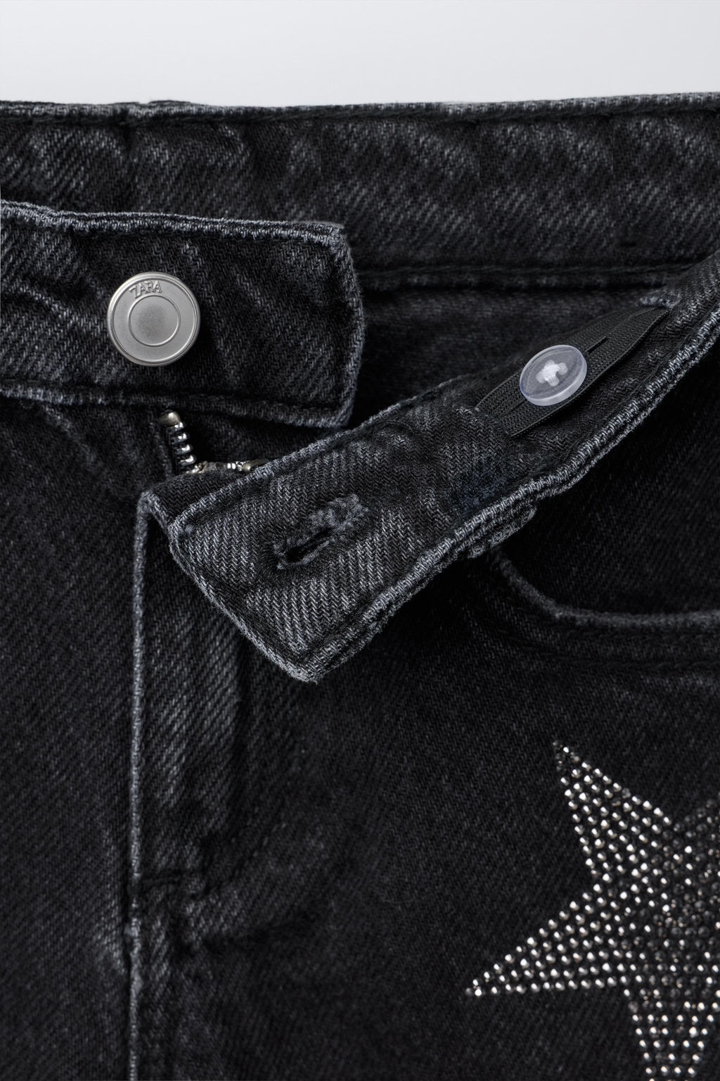 WIDE-LEG JEANS WITH SPARKLY STARS - Zara фото 3