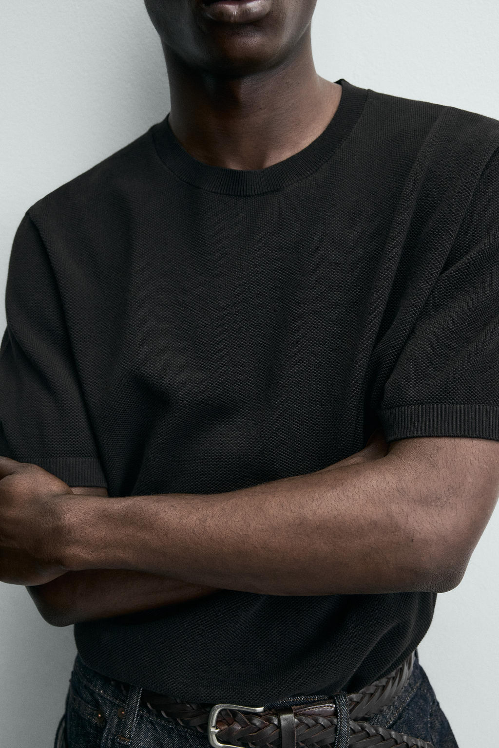 CAMISETA PUNTO RELAXED FIT / Chocolate