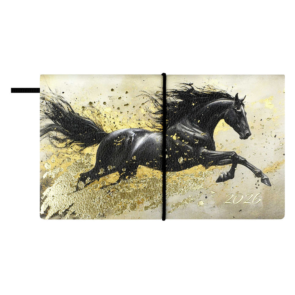Еженедельник датированный 2026 ESCALADA, 175х105 мм, 64 л., арт. 70388/ 40 ВОРОНОЙ КОНЬ