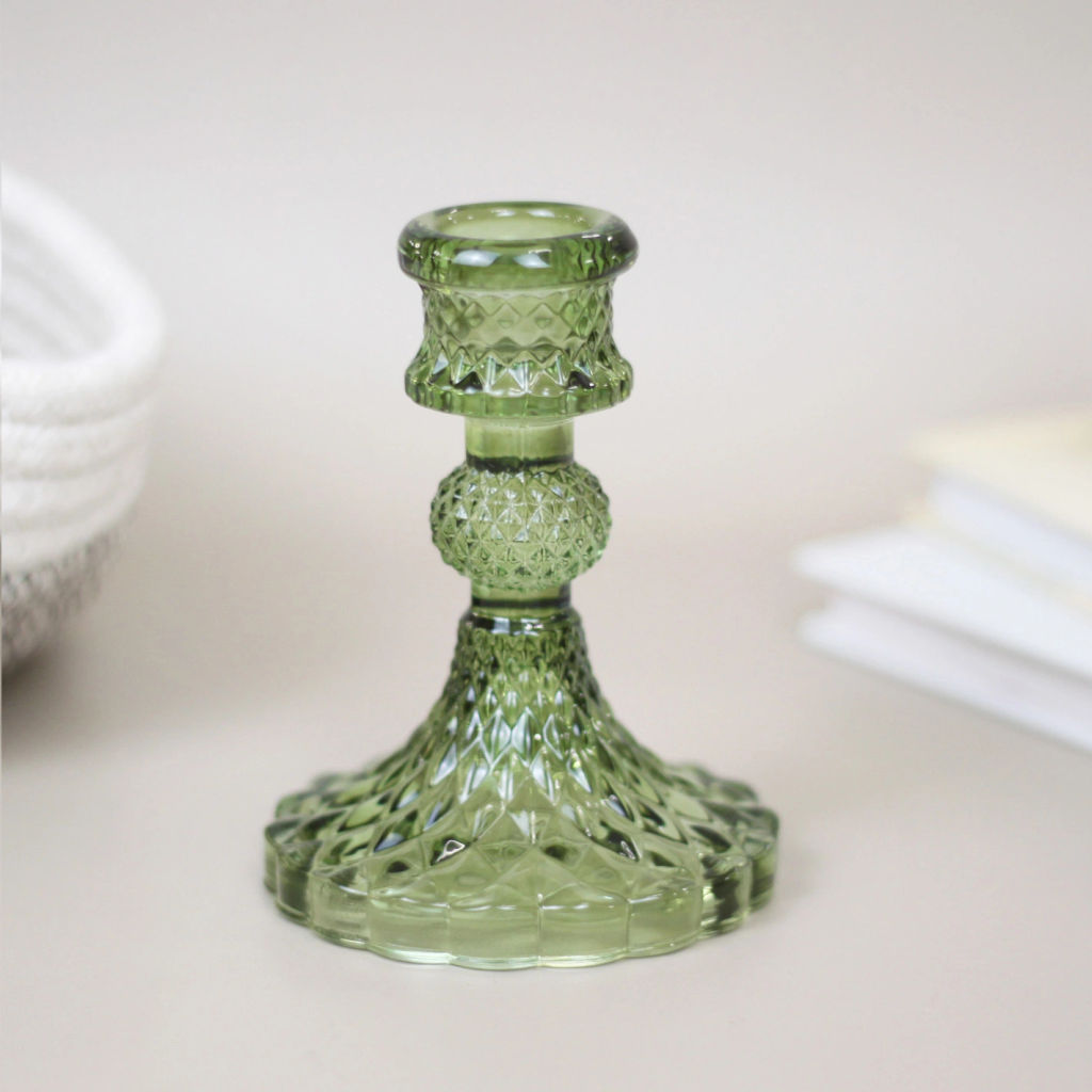 Цена за 4 шт. Подсвечник "Элисон" 8*10,5 см, Изумруд