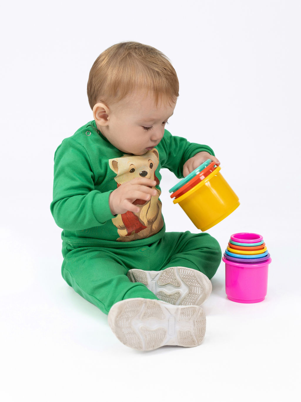 Комплект ясельный зеленый мишка КМ-1413 (80, 52)