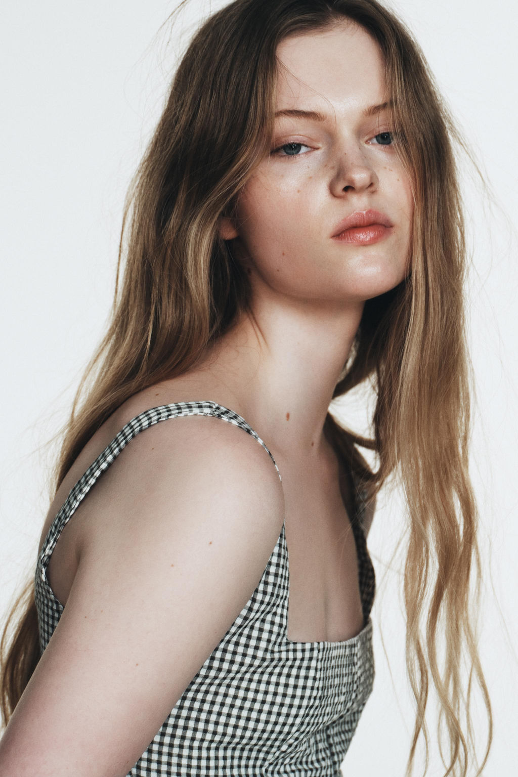 GINGHAM CHECK MIDI DRESS - Zara фото 5
