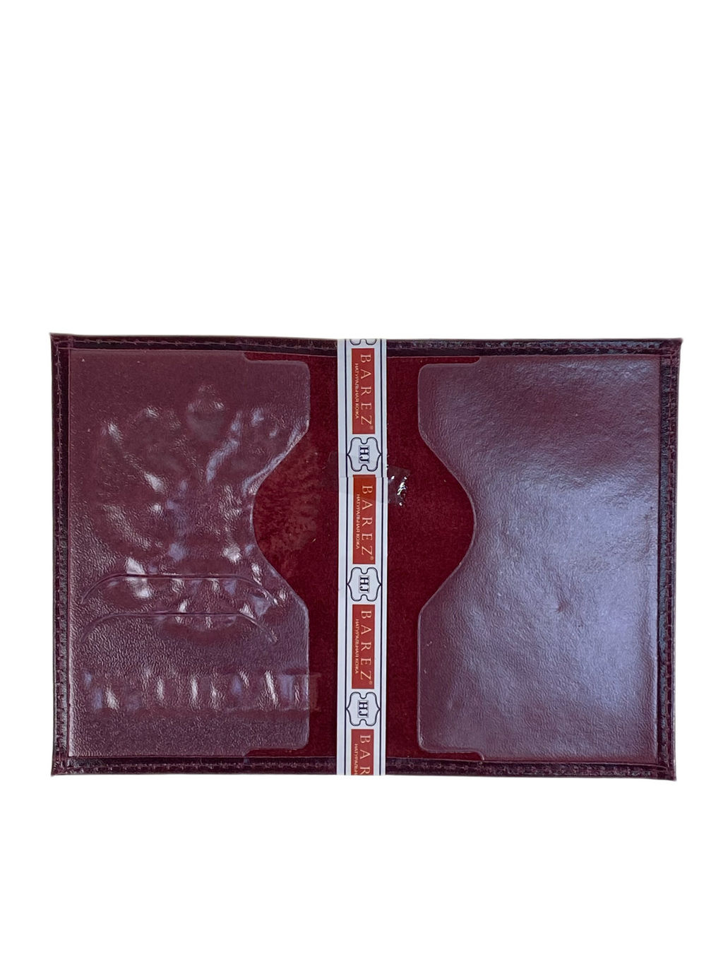 Обложка на паспорта из натуральной кожи, цвет бордовый - Greta фото 2