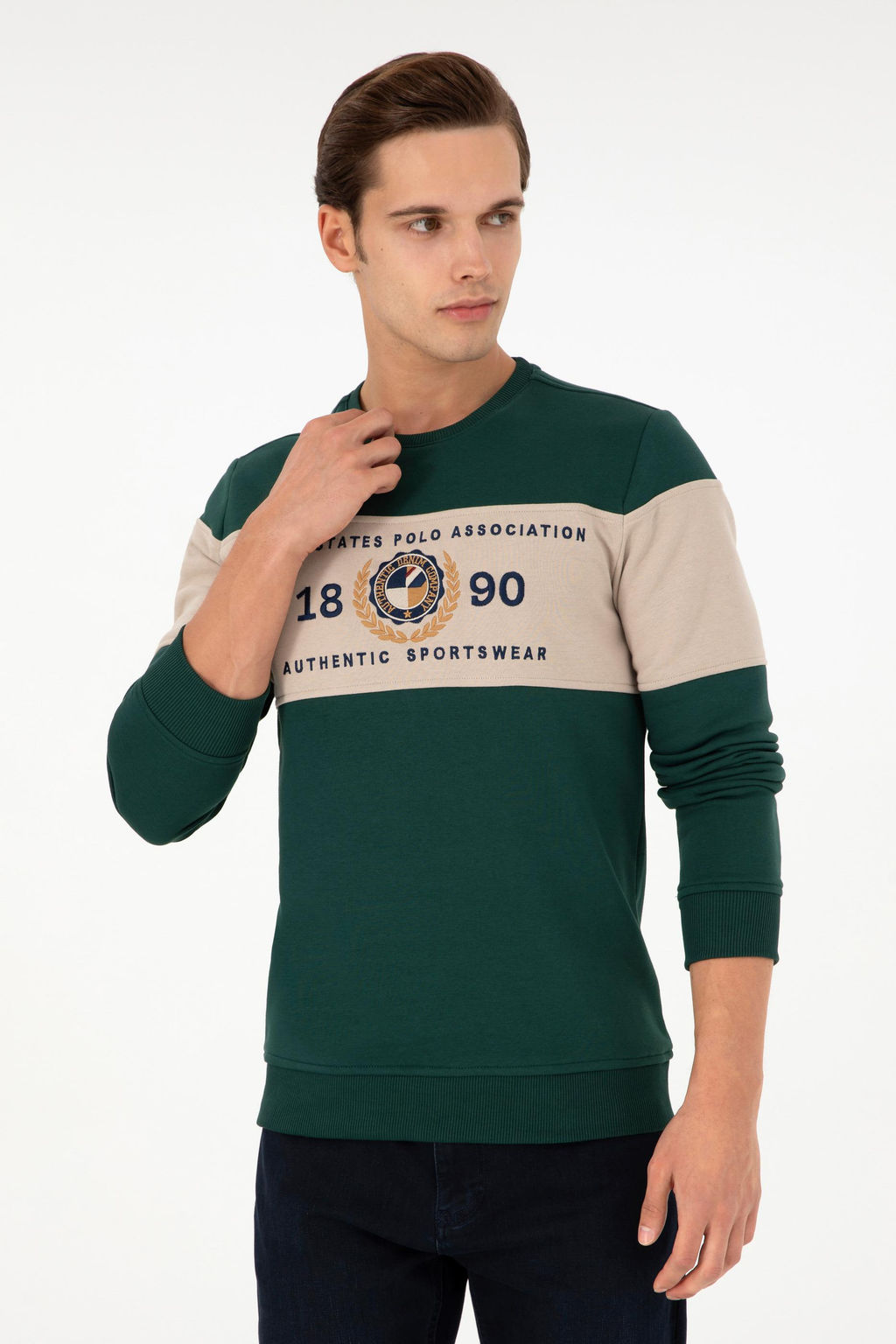 Мужской темно-зеленый свитшот Неожиданная скидка в корзине - U.s. polo assn фото 10
