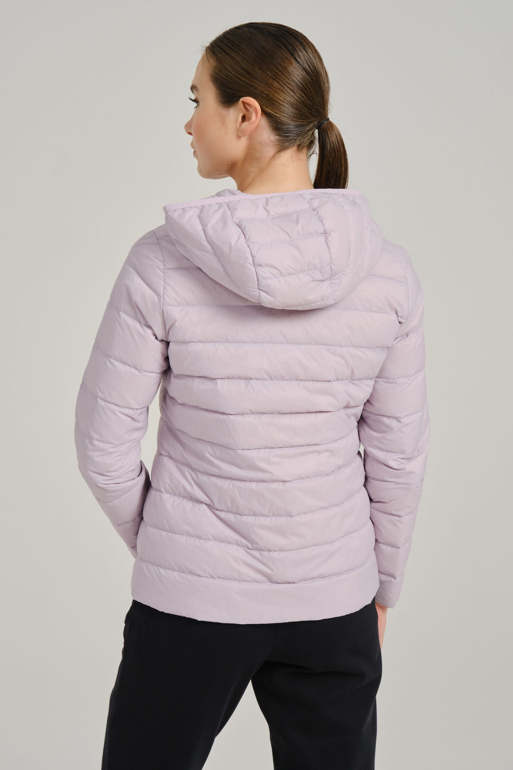 Пуховик лёгкий с капюшоном Фиолетовый - Anta фото 6