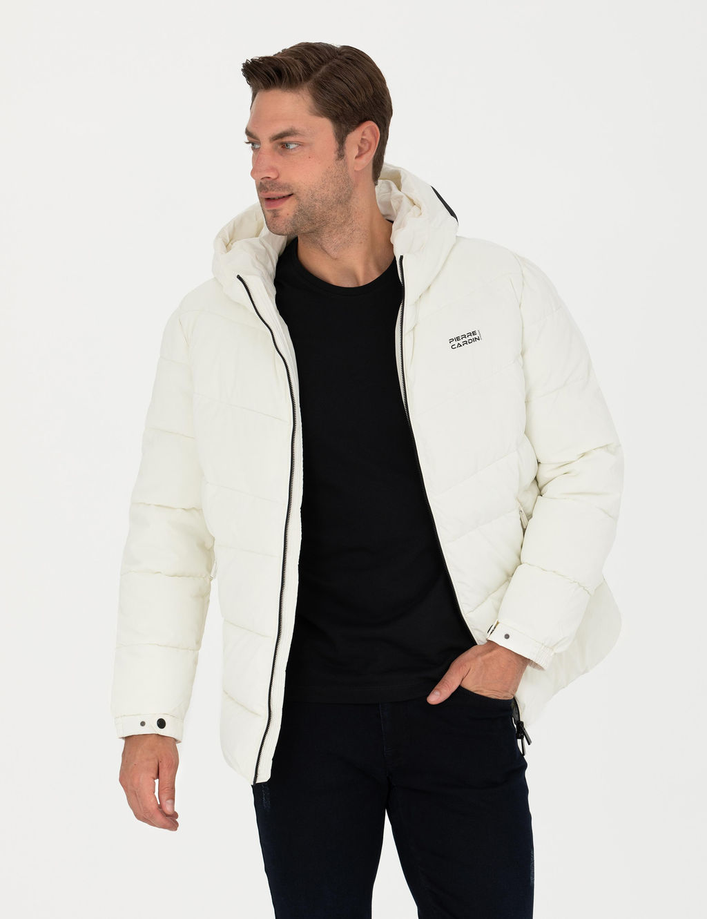 Ekru Kap__onlu Spor Mont - Pierre cardin фото 3