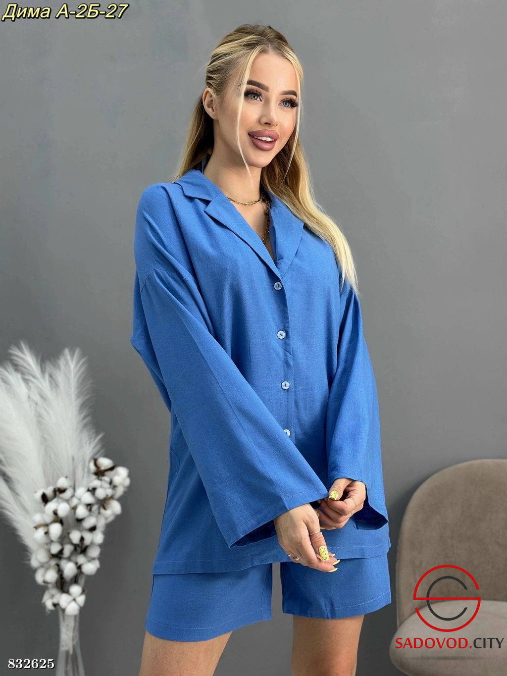 Костюм женский (шорты и рубашка) - Bruno фото 3