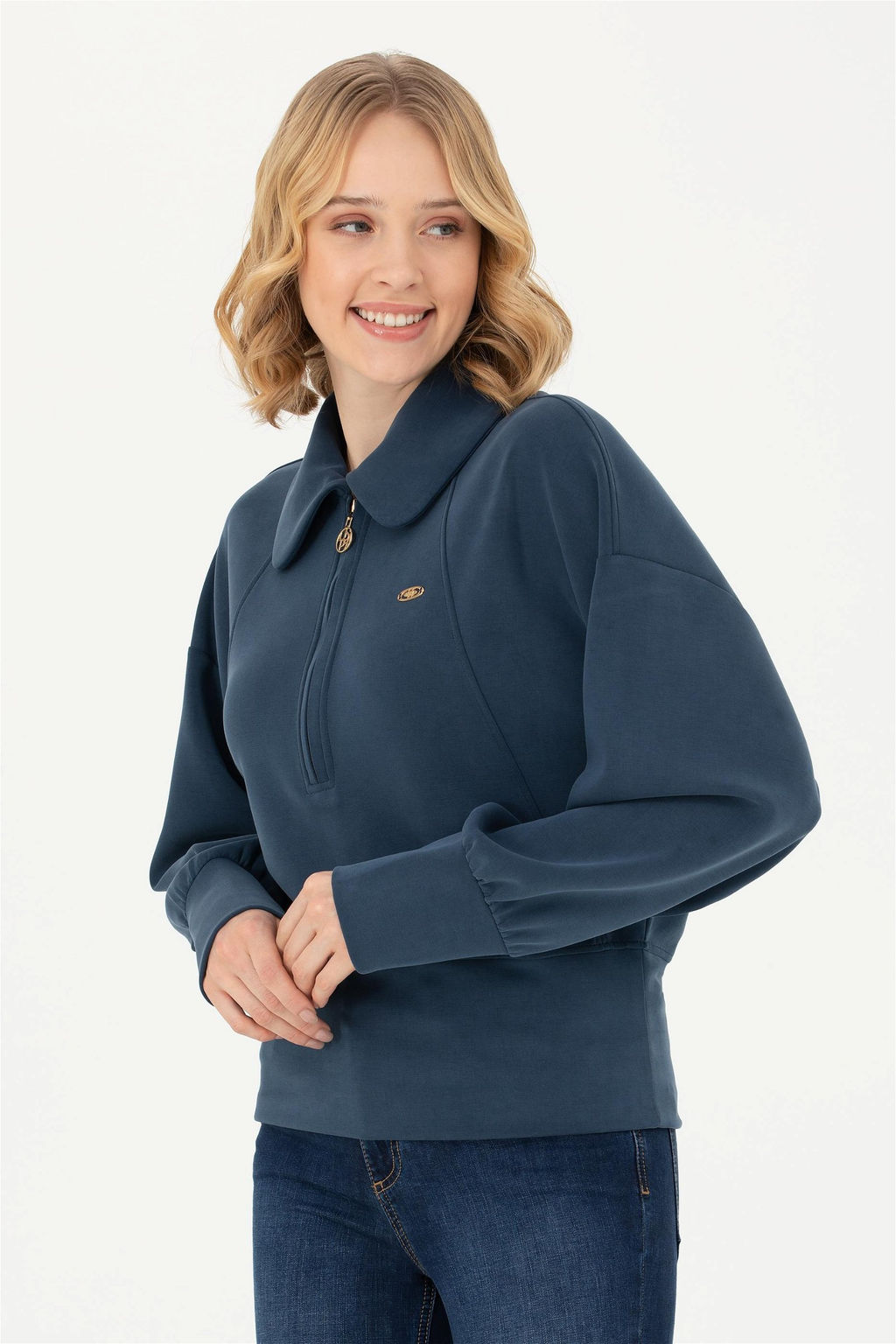 Женский темно-синий свитшот - U.s. polo assn фото 8