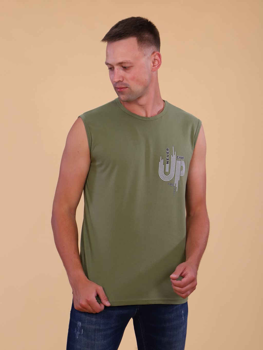 М360 Майка мужская (оливковый)