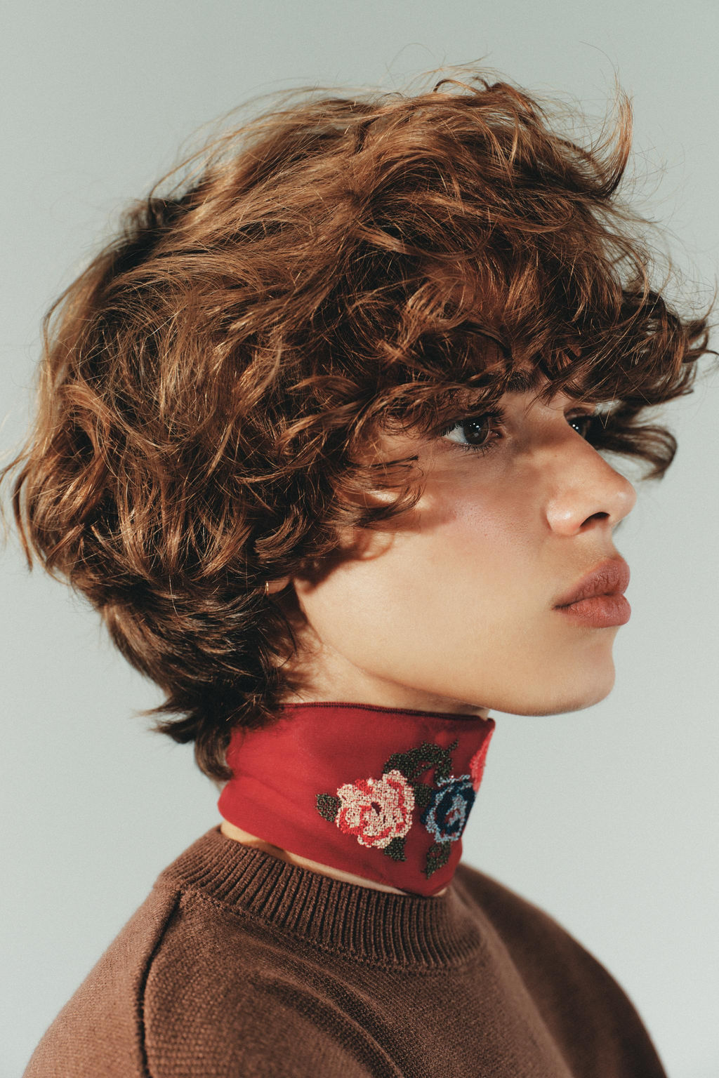 FLORAL EMBROIDERED CHOKER SCARF - Zara фото 3