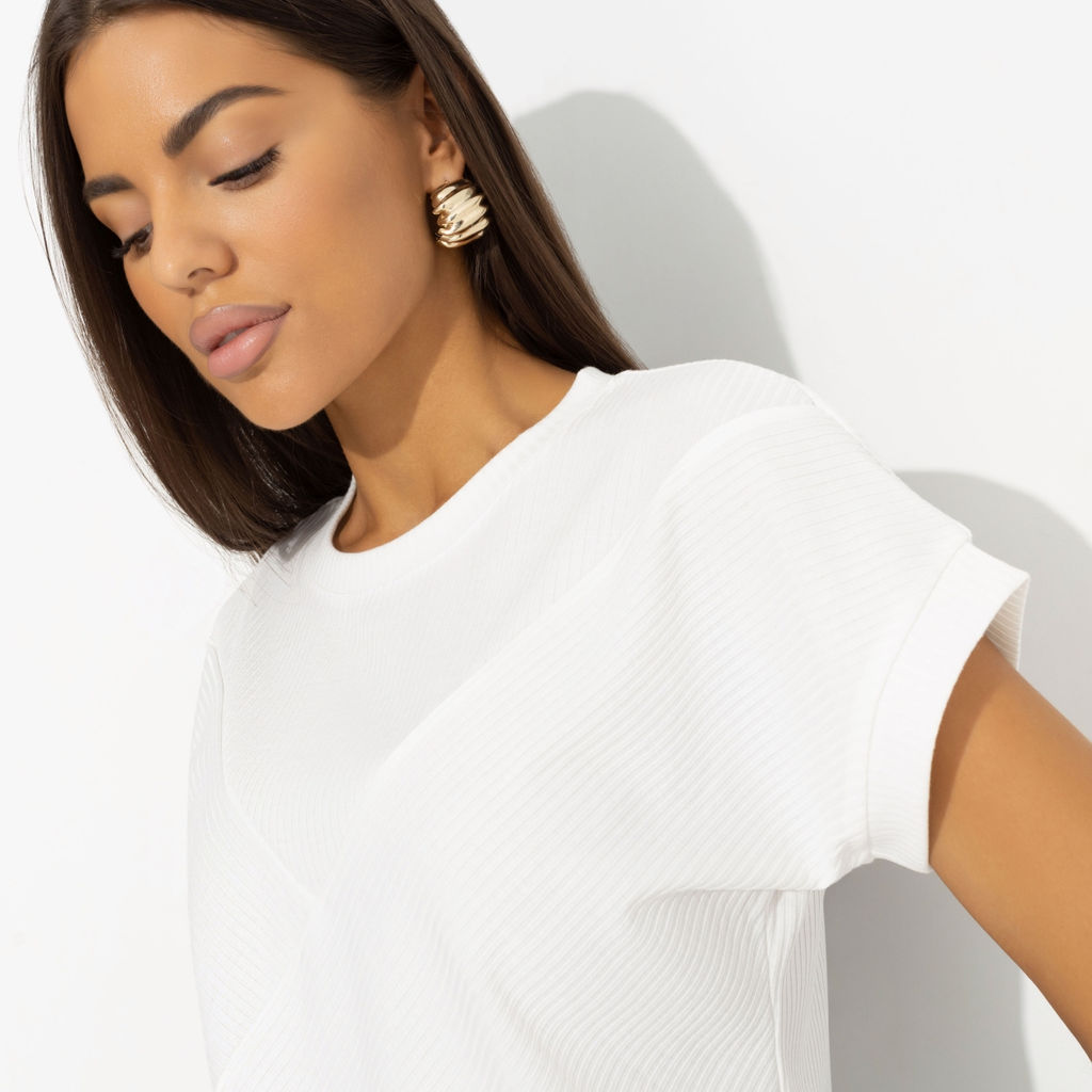 Футболка в рубчик Искусство строить глазки - Charutti фото 9