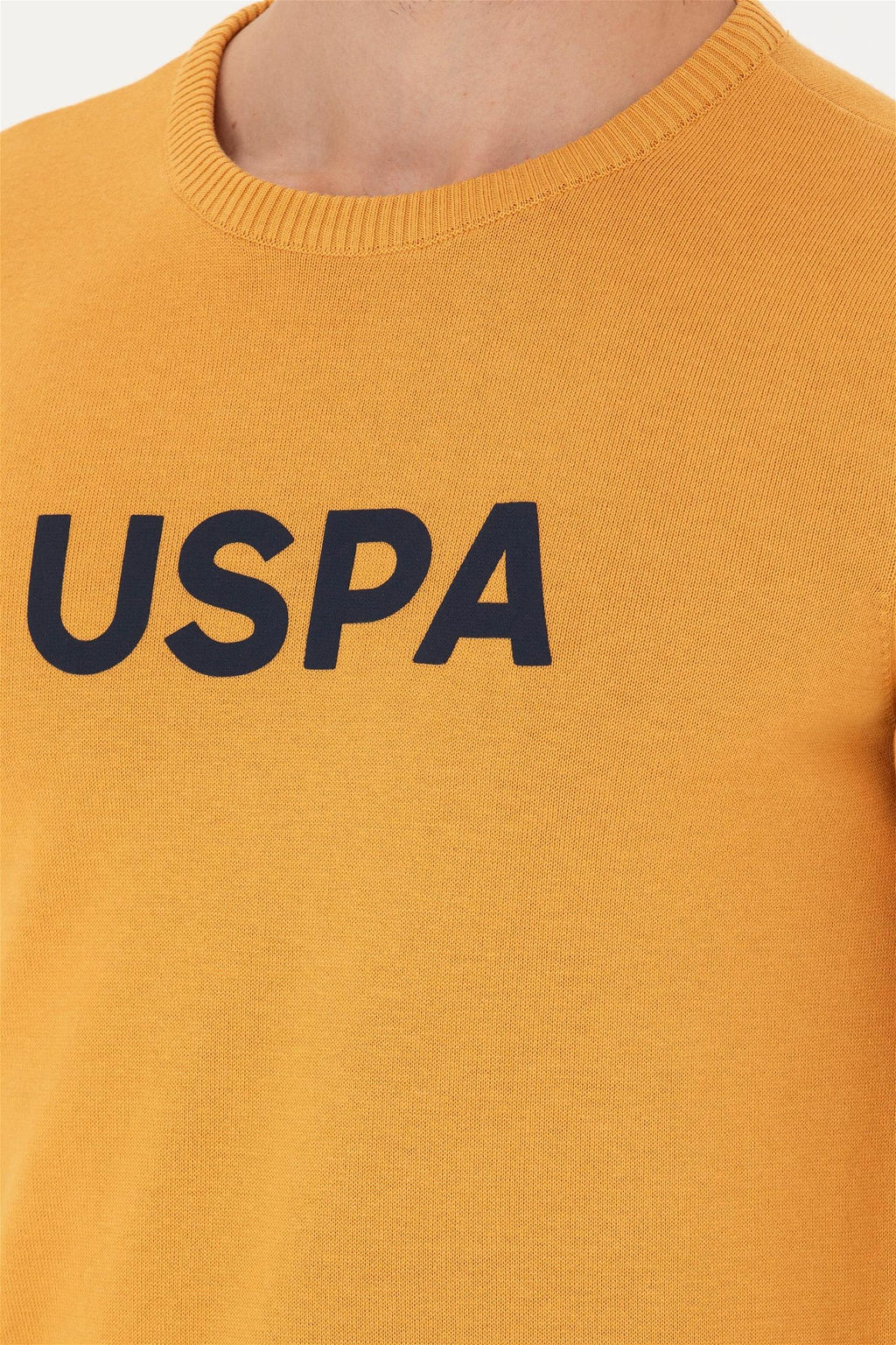 Мужской горчичный свитер - U.s. polo assn фото 6