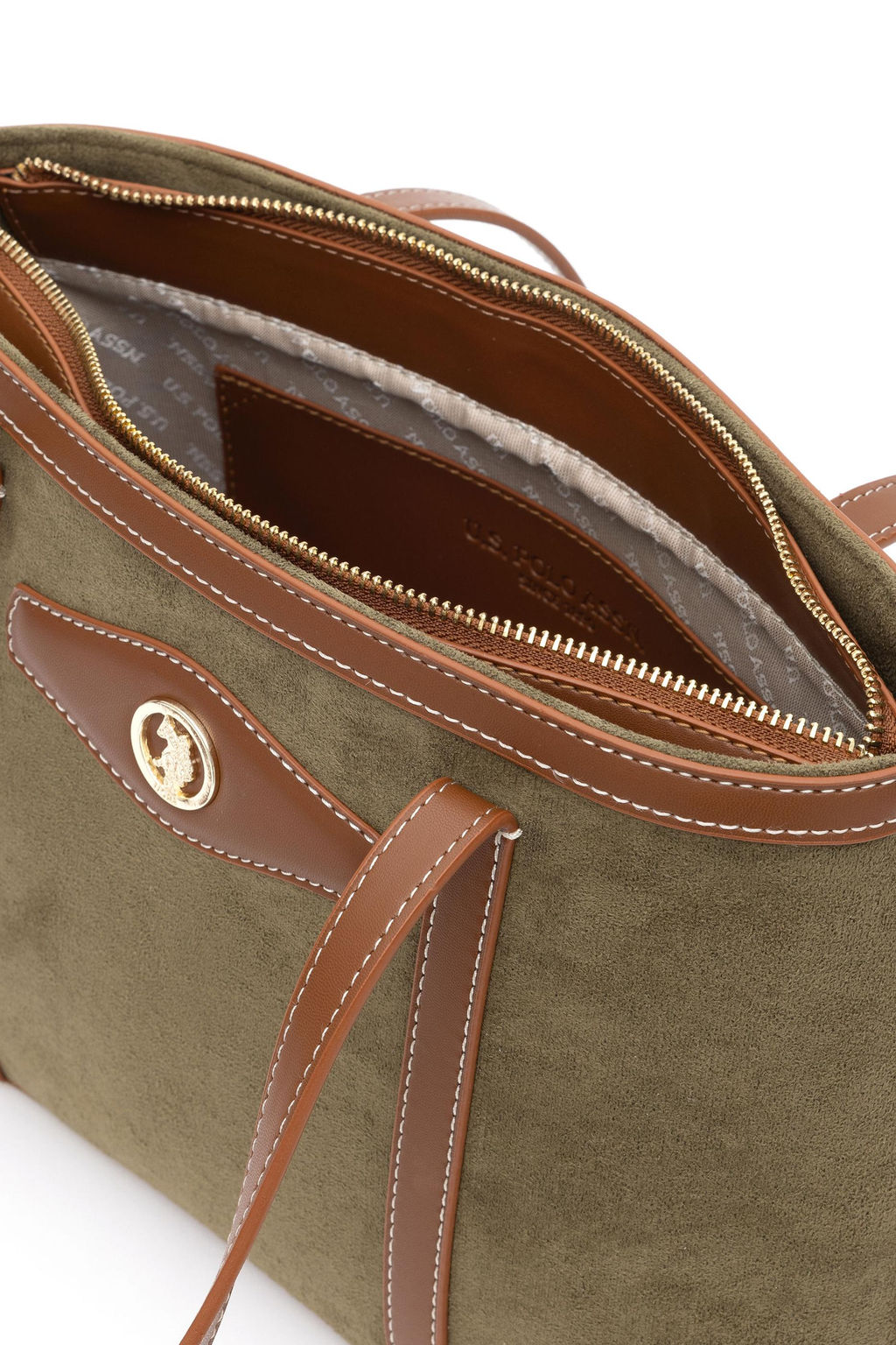 Женская сумка цвета хаки - U.s. polo assn фото 4