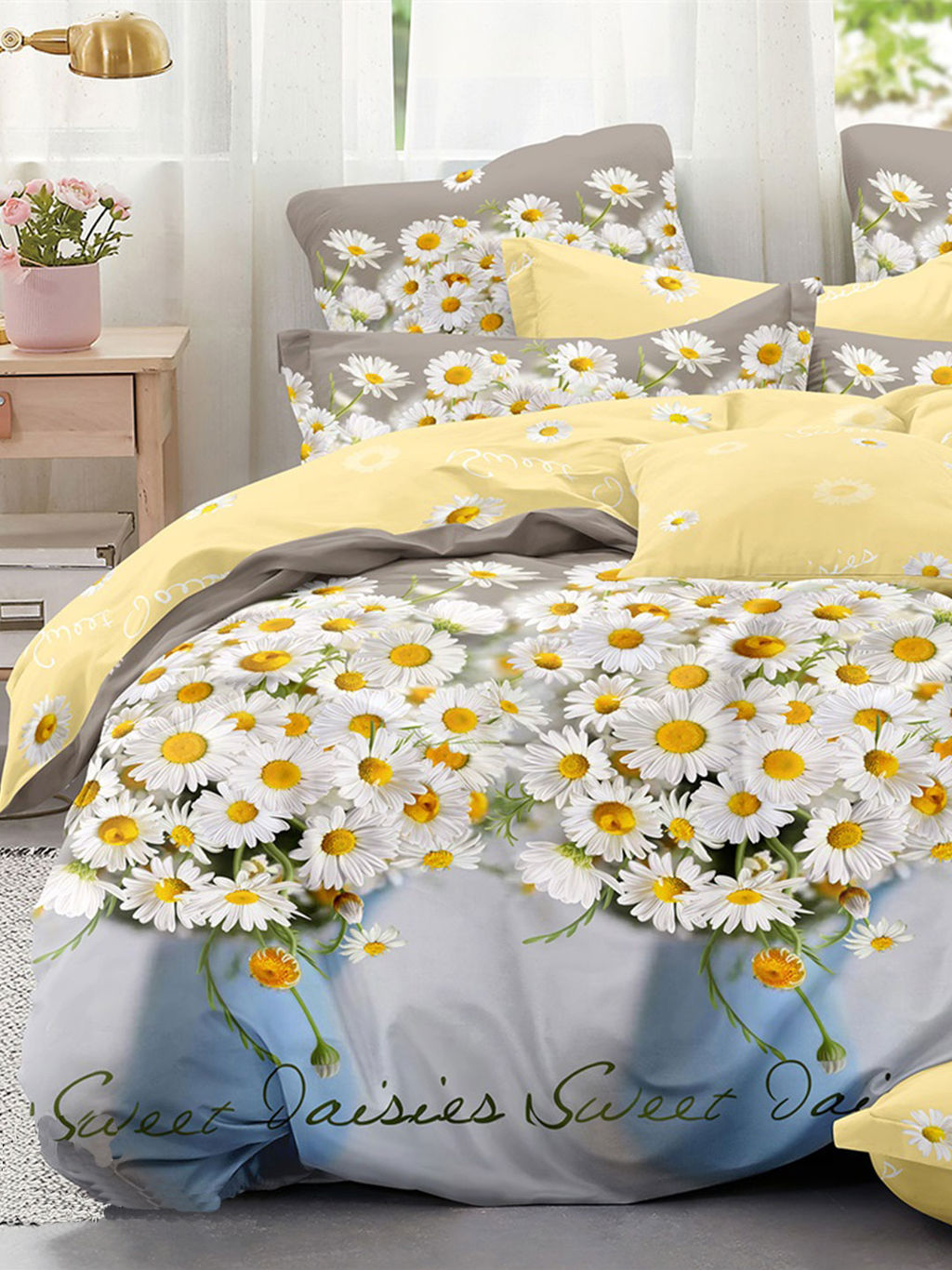 КПБ Поплин Эксклюзив - Букет ромашек 1.5 сп. (нав.70х70)