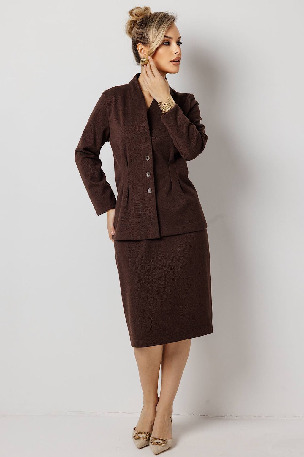 Жакет женский 4464/11/Коричневый
