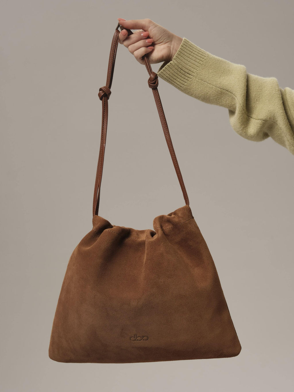 Замшевая сумка Margo DBR 31201 коричневый лист  фото 8