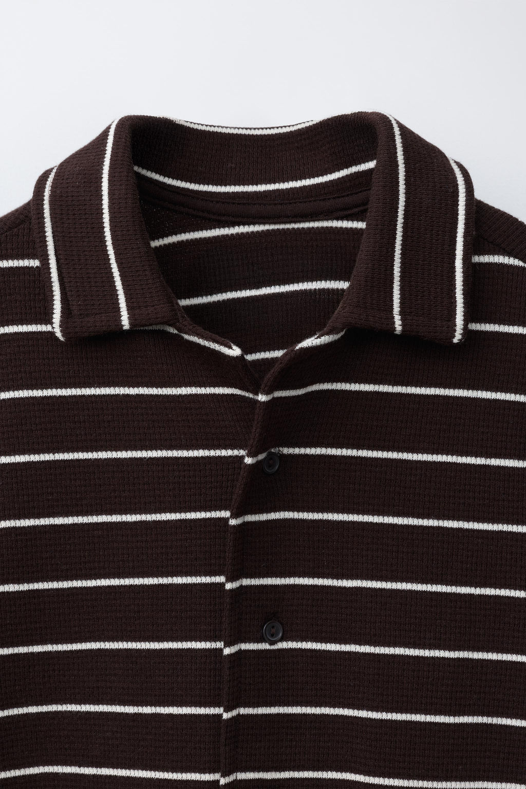 CONJUNTO WAFFLE CAMISA Y BERMUDA RAYAS / Marr?n - Zara фото 7