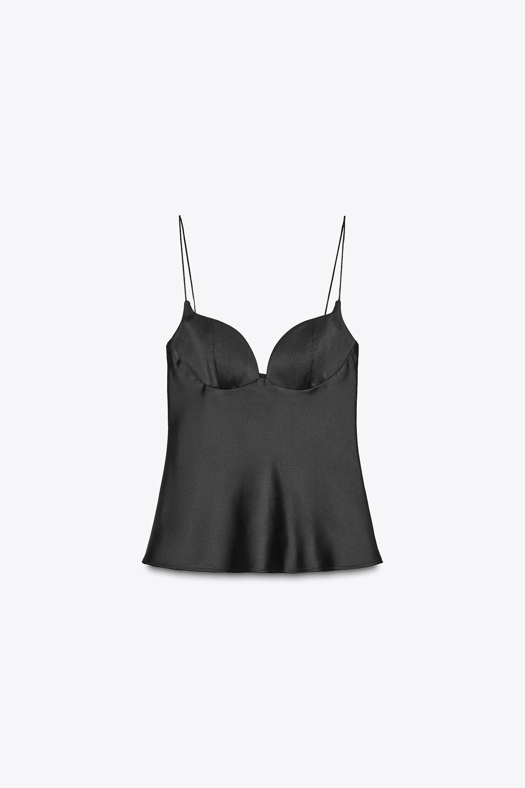 SWEETHEART NECKLINE SATIN TOP - Zara фото 6