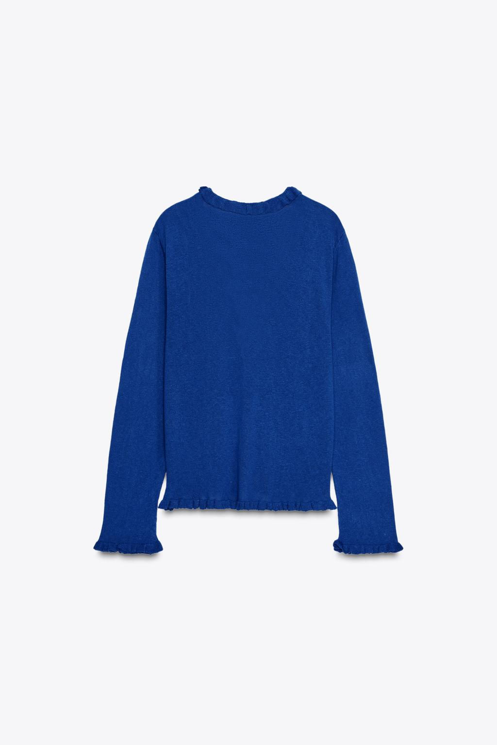 RUFFLE TRIM CARDIGAN - Zara фото 5