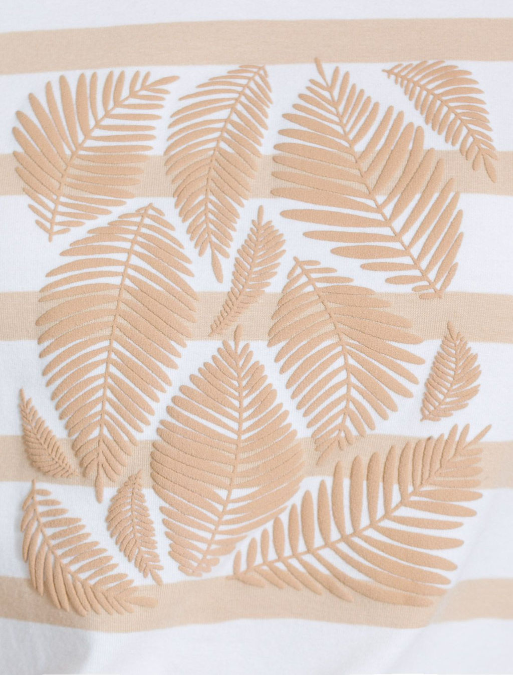 Свободная футболка в полоску с принтом из премиального хлопка с эластаном - Vilatte фото 2