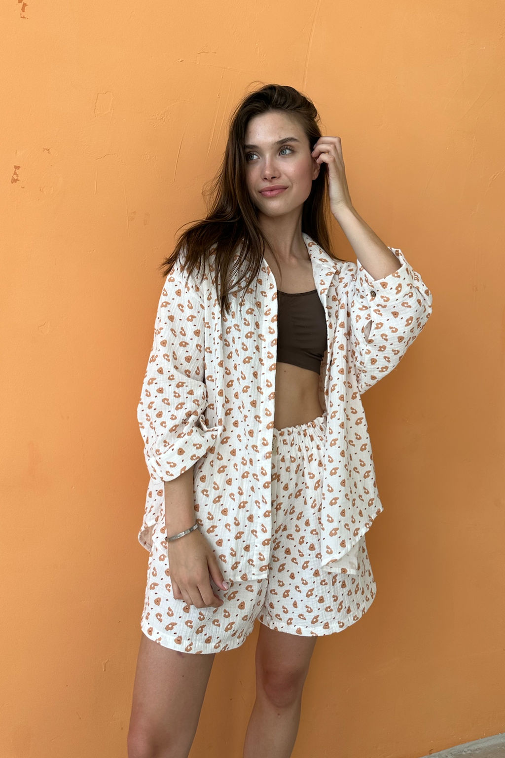 Костюм муслин SET019/25/Белый, бежевый