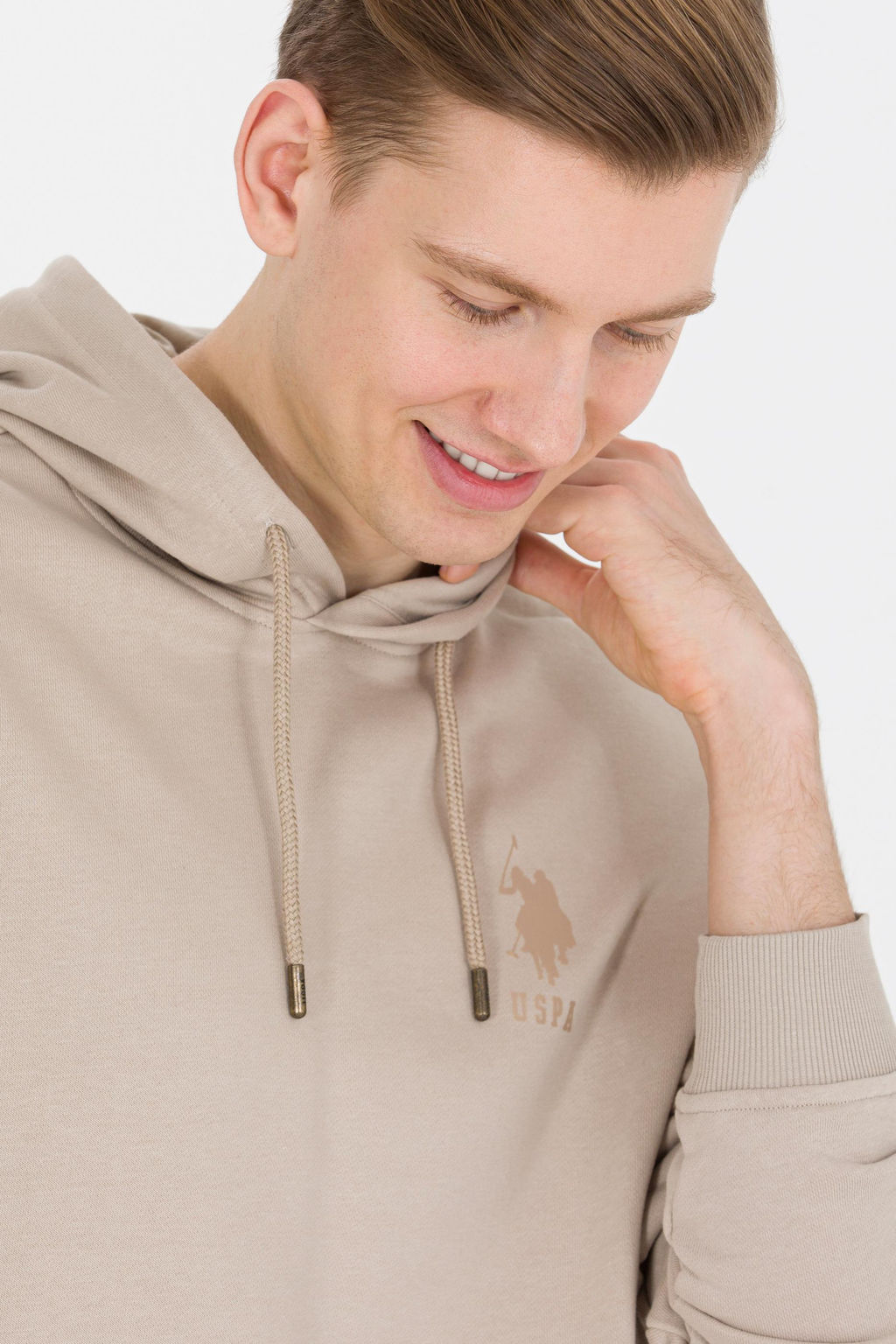 U. S. Polo Assn Мужская комфортная толстовка с капюшоном и камнем - U.s. polo assn фото 2