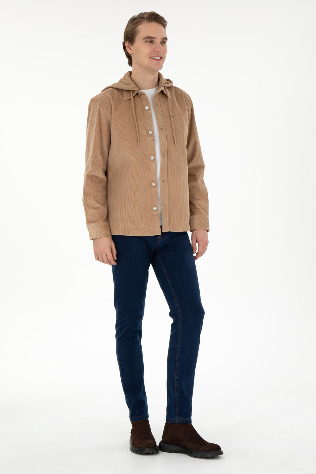 Мужская рубашка светло-коричневого цвета с длинным рукавом Неожиданная скидка в корзине - U.s. polo assn фото 4