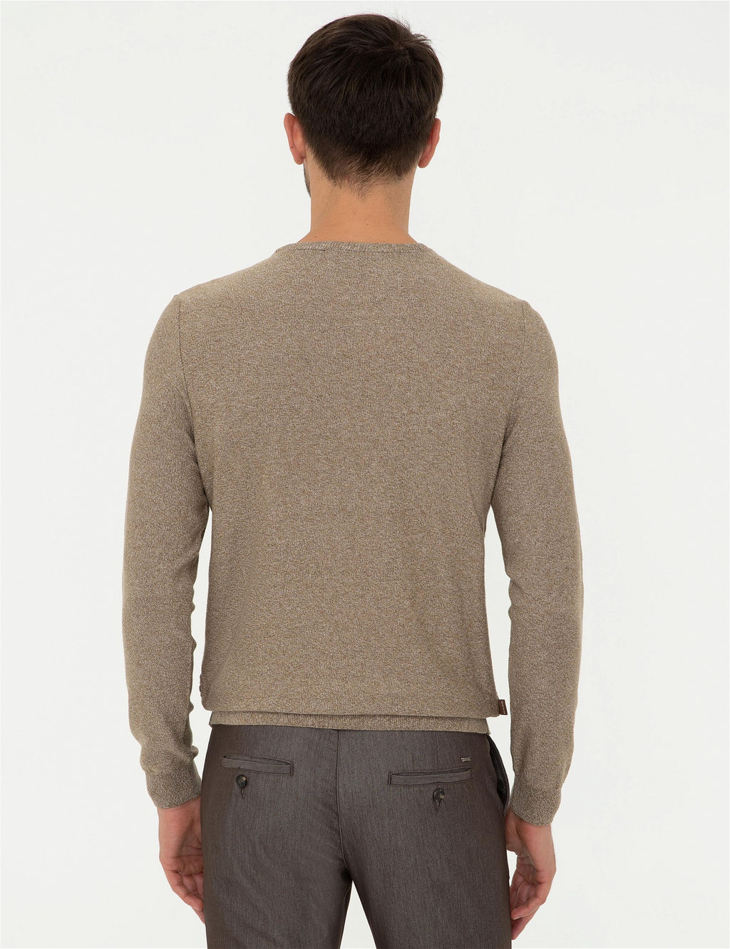 Camel Melanj Slim Fit Bisiklet Yaka Triko Kazak - Pierre cardin фото 4