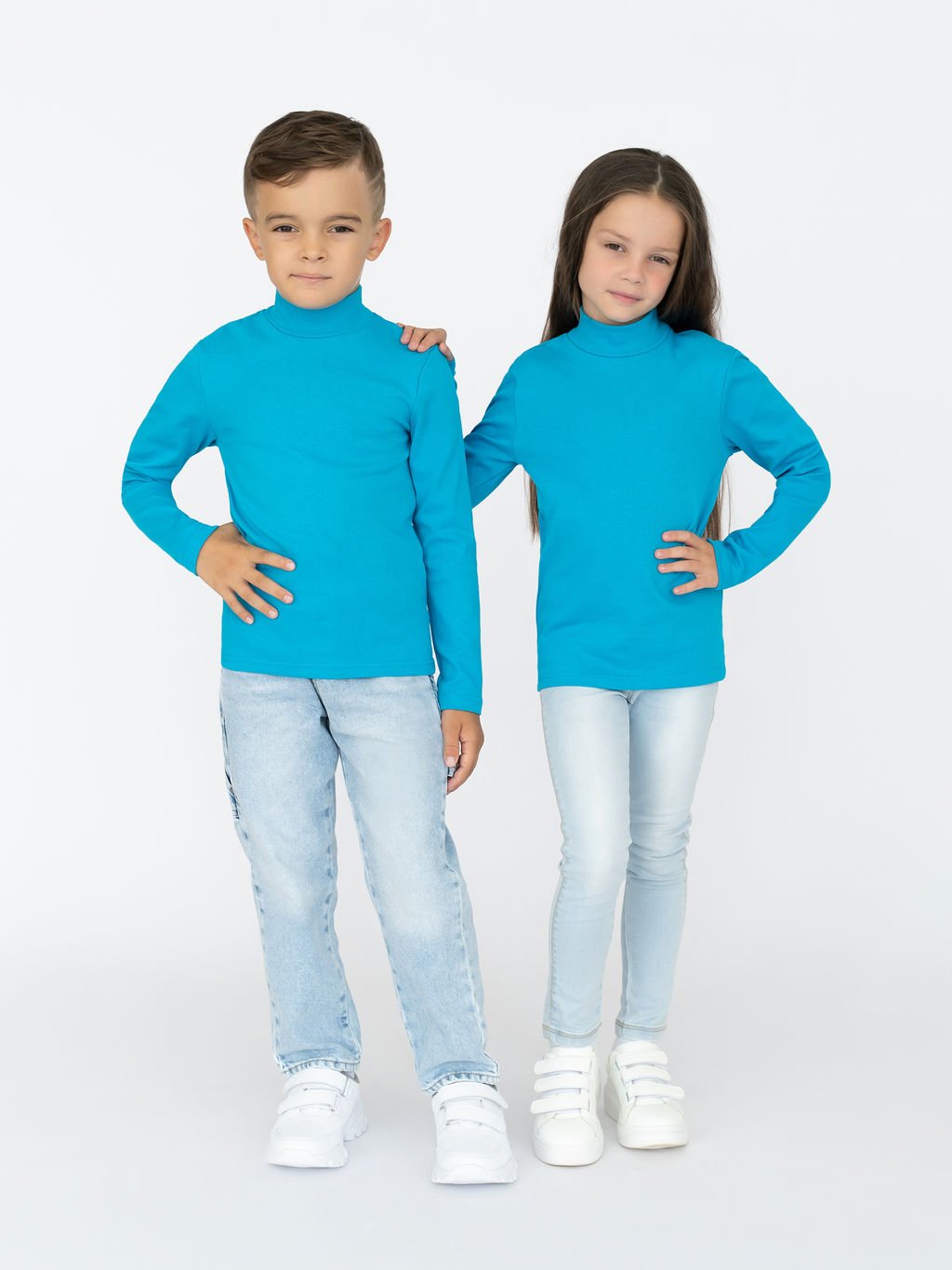 Джемпер-водолазка бирюза 645 (140, 72)