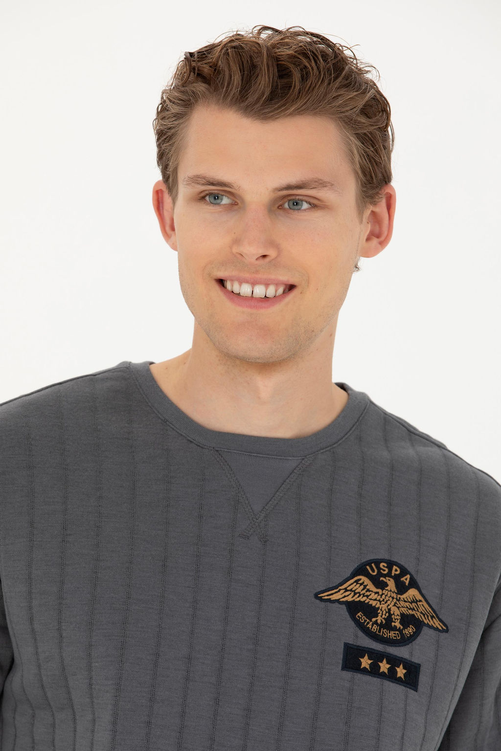 Мужской свитшот антрацитового цвета - U.s. polo assn фото 16