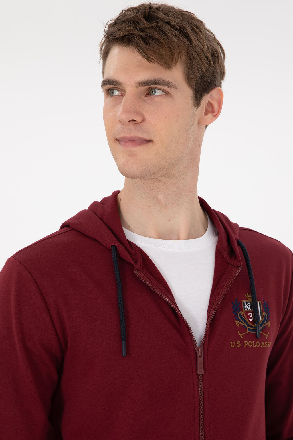 Мужской бордовый вязаный кардиган Неожиданная скидка в корзине - U.s. polo assn фото 2