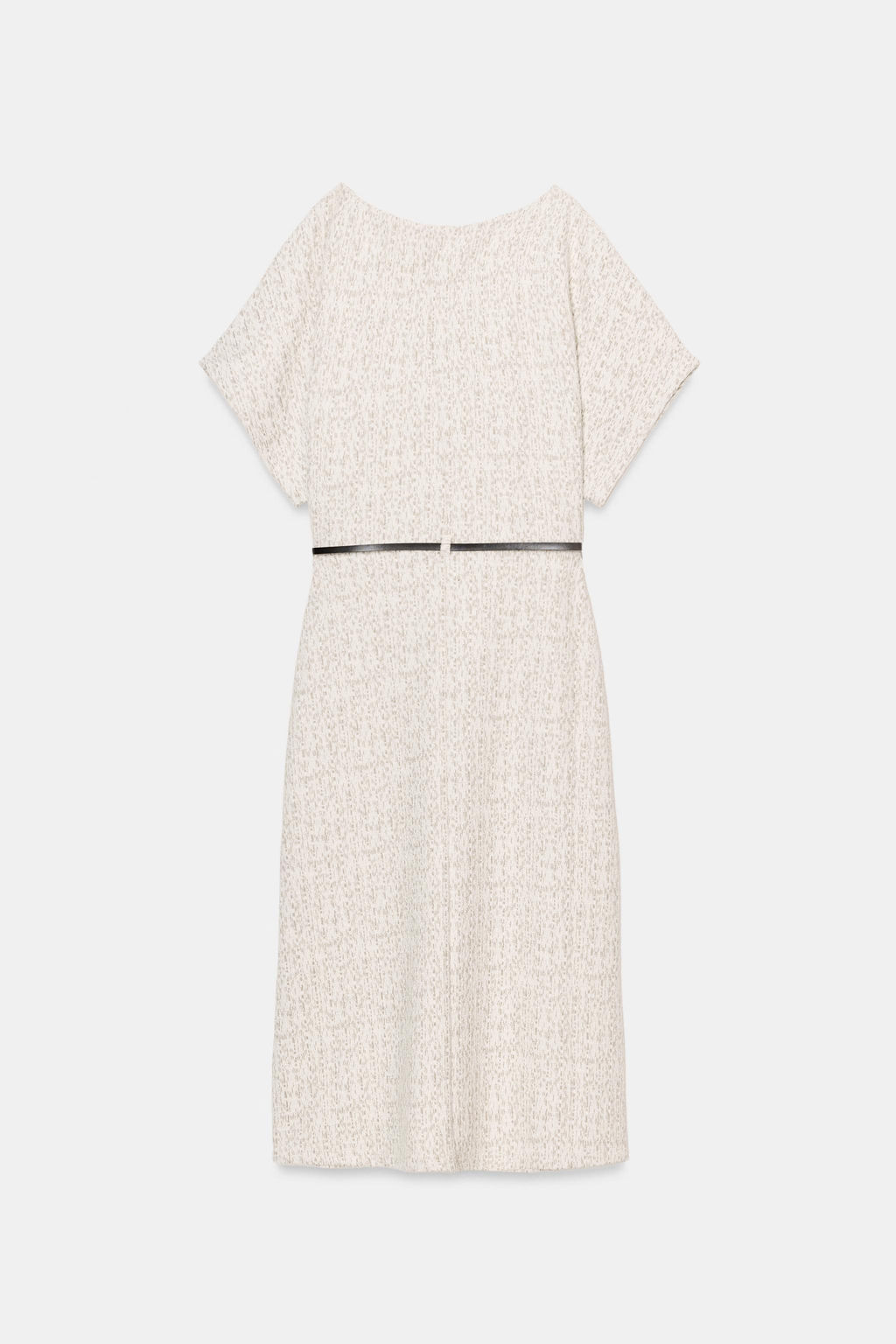 VESTIDO MIDI TEXTURA CINTUR?N / Crudo / Beige - Zara фото 8