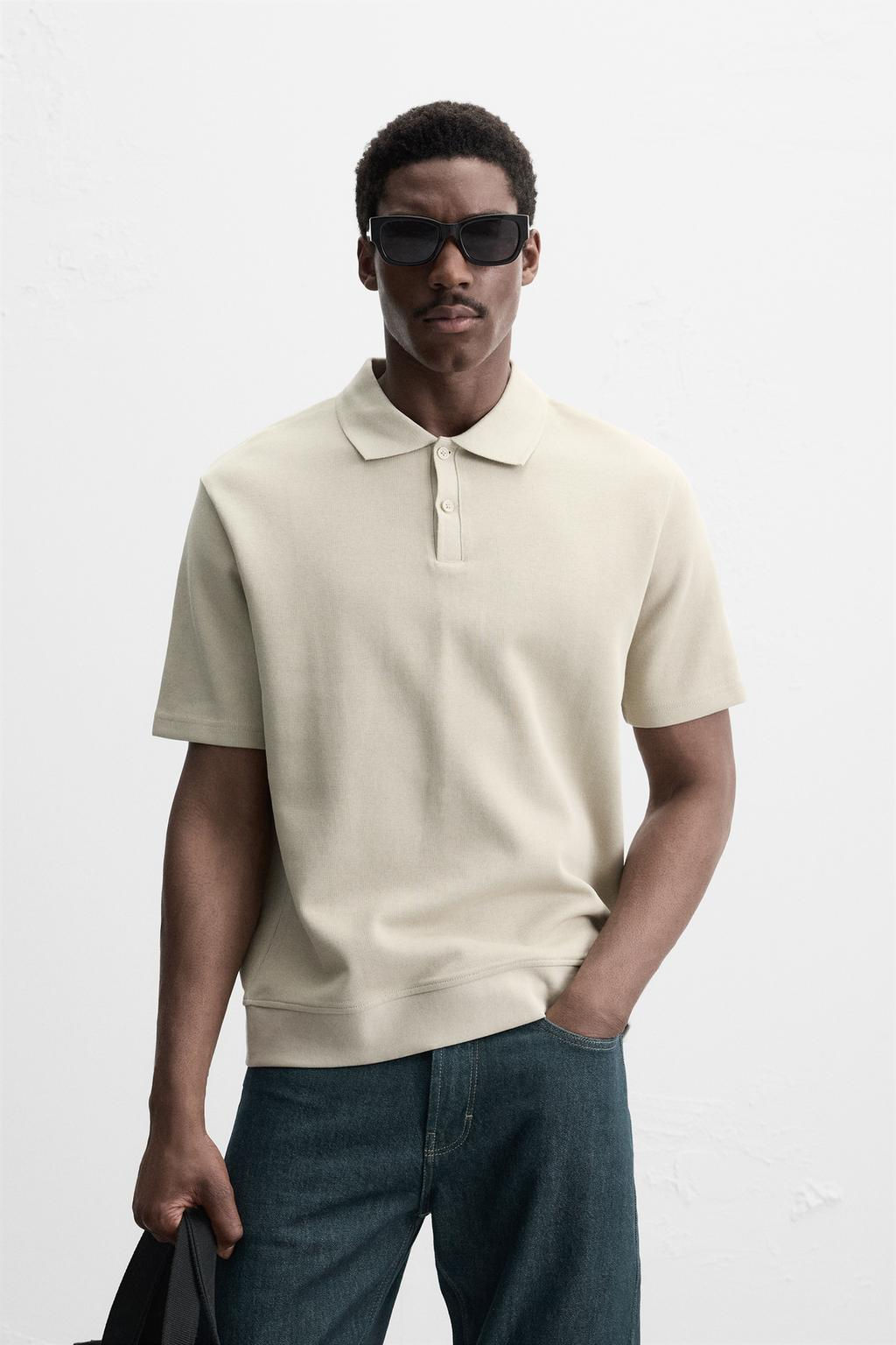 INTERLOCK TEXTURED POLO SHIRT - Zara фото 10