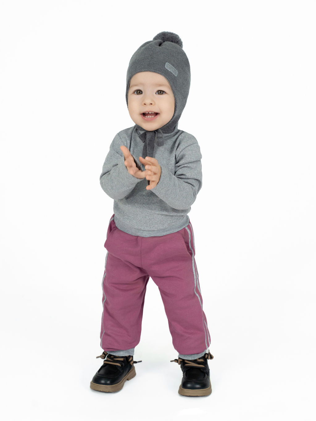 Шапка вязаная меланж Ш-108 (48-50)