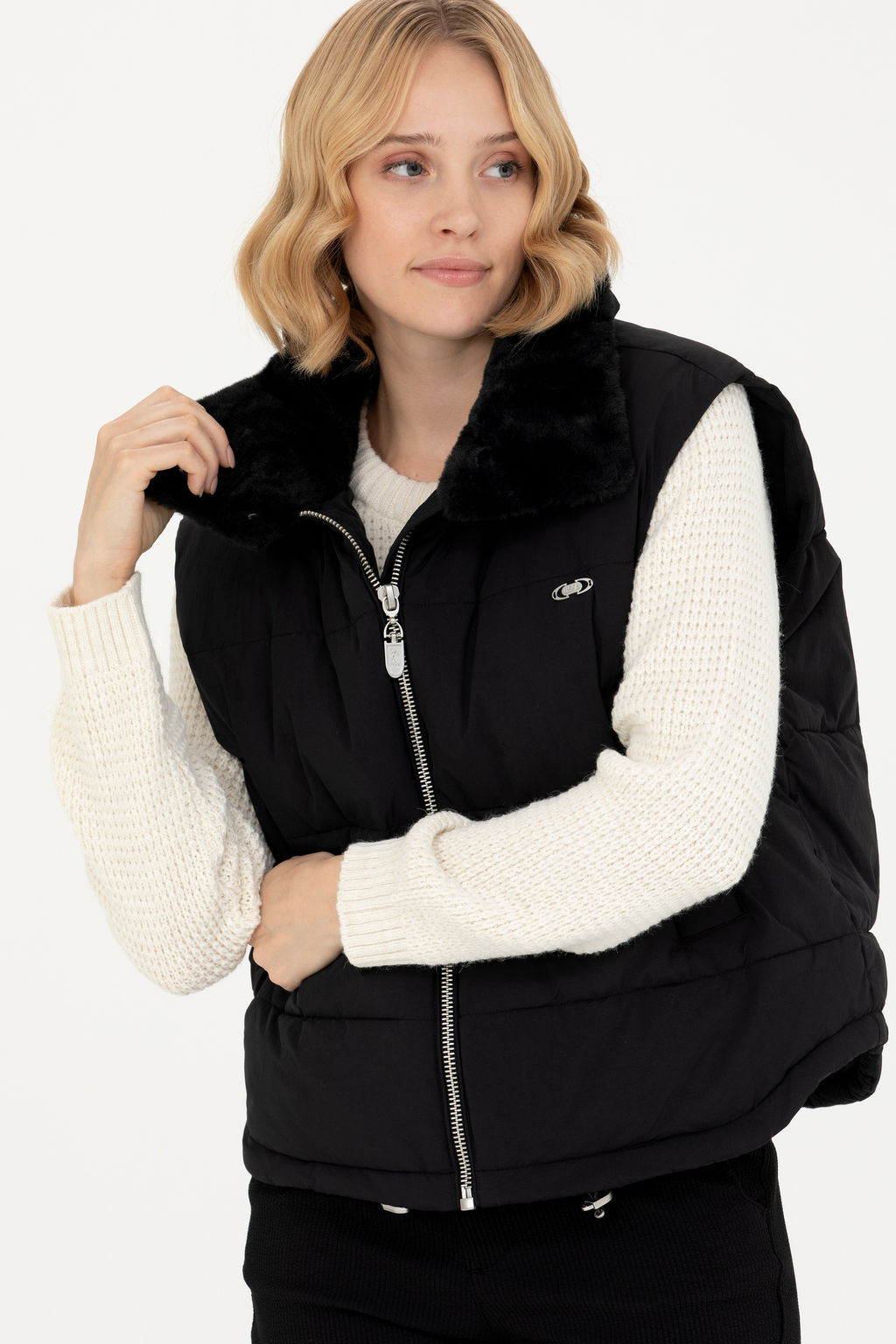Женский черный жилет - U.s. polo assn фото 8