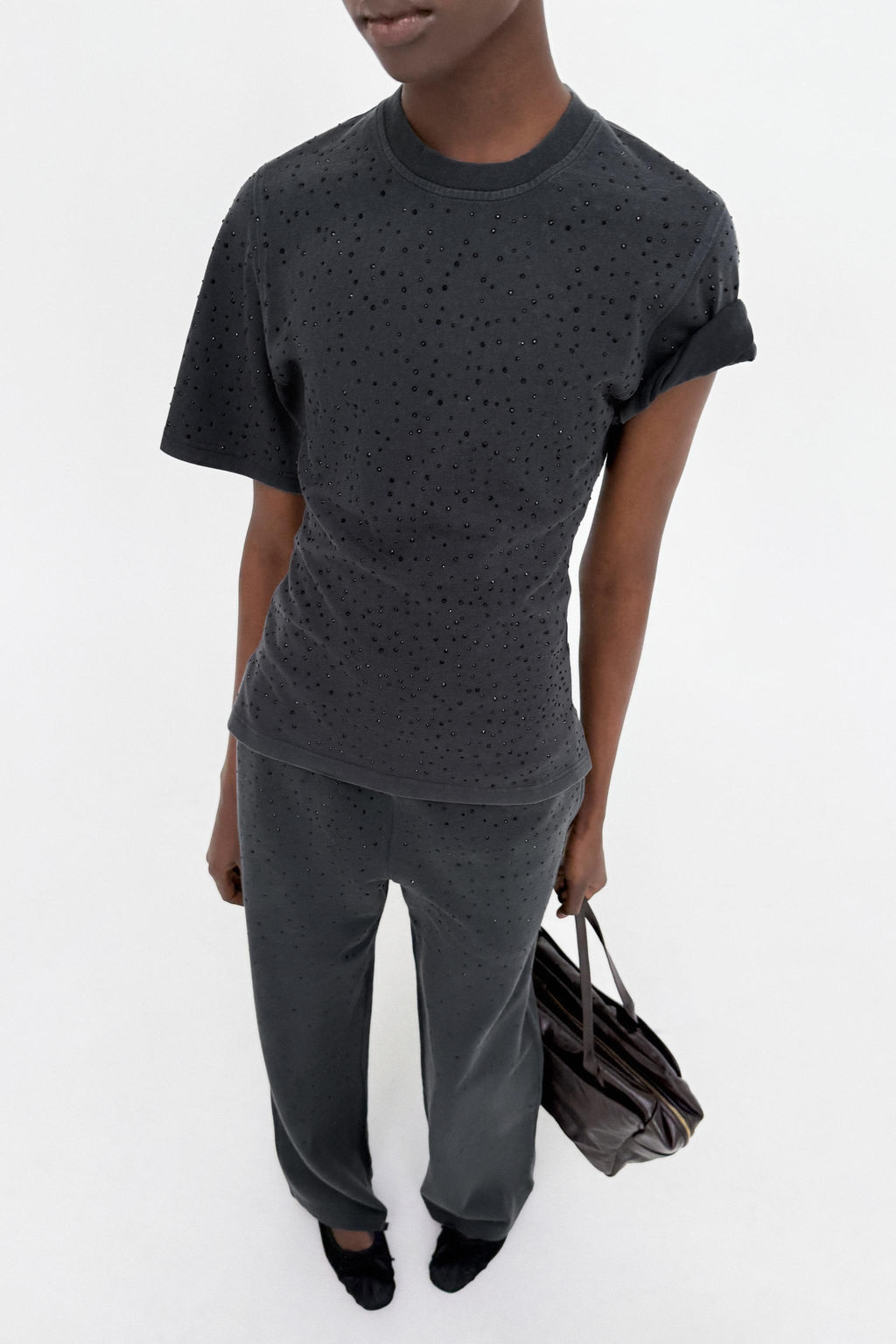 SHINY SHORT SLEEVE T-SHIRT - Zara фото 5